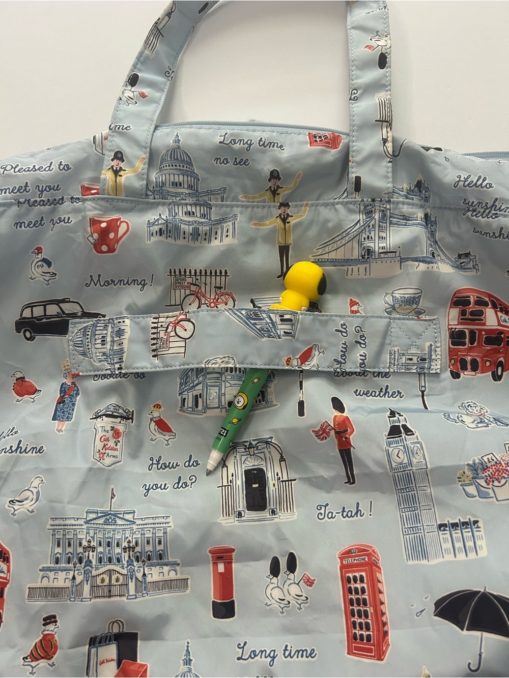 Cath Kidston Pale Blue London Scenes Kids Tote Bag - Picture 5 of 9